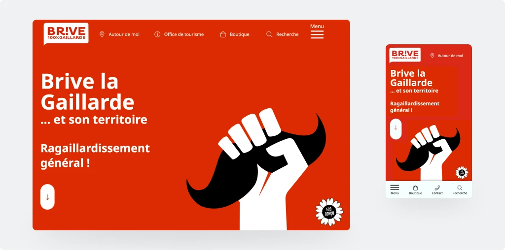 Site desktop et mobile de Brive la Gaillarde