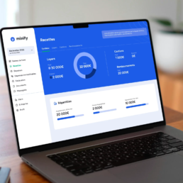 Ordinateur portable avec la solution Minify